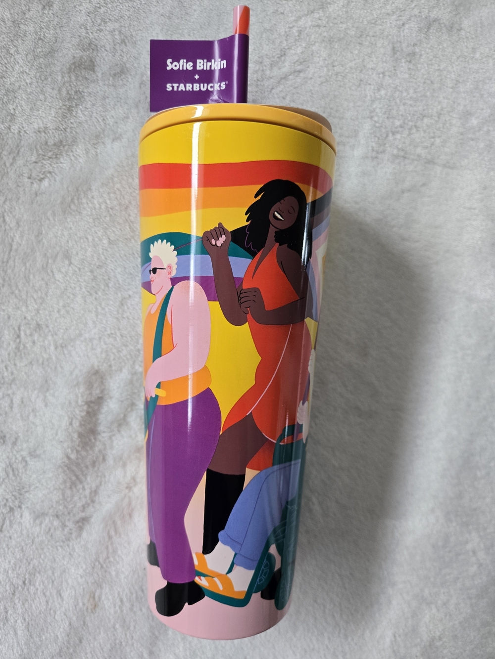 Starbucks Collectible Sofie Birkin Yellow & Pink Pride Tumbler NWT - Picture 2 of 5